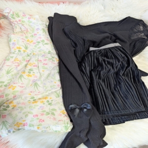 1 Dress, 1 Top, 1 tight and Skirts-Girl 6 or 7 years